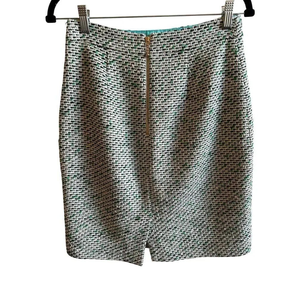 Kate Spade Women's Size 2 Green Black‎ Tween Skirt EUC Lined